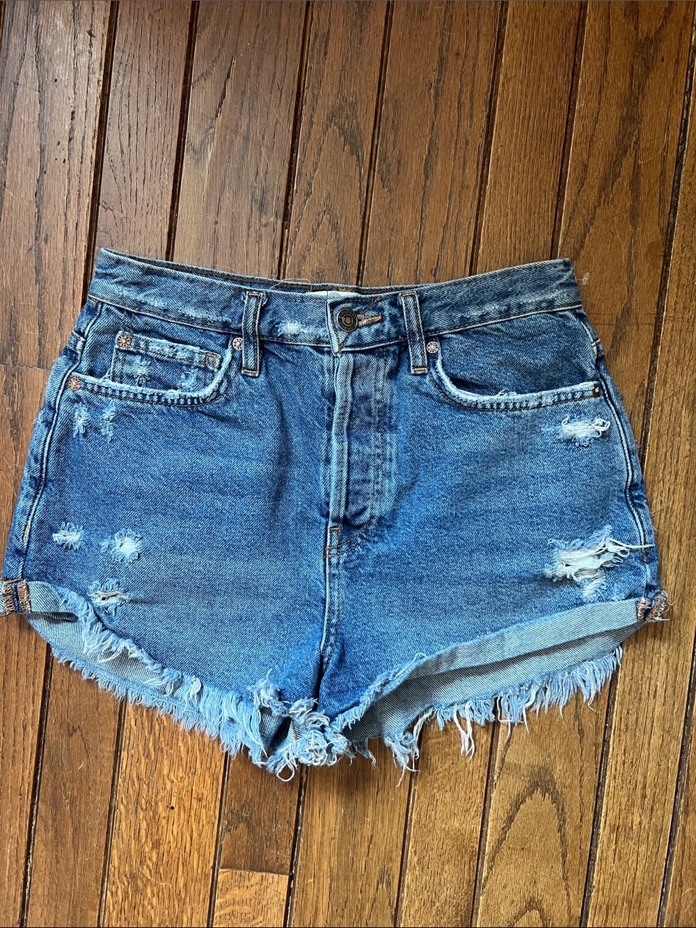 Free People We The Free Denim Jean Shorts Size 26 Like New